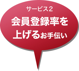 サービス２ 会員登録率を上げるお手伝い